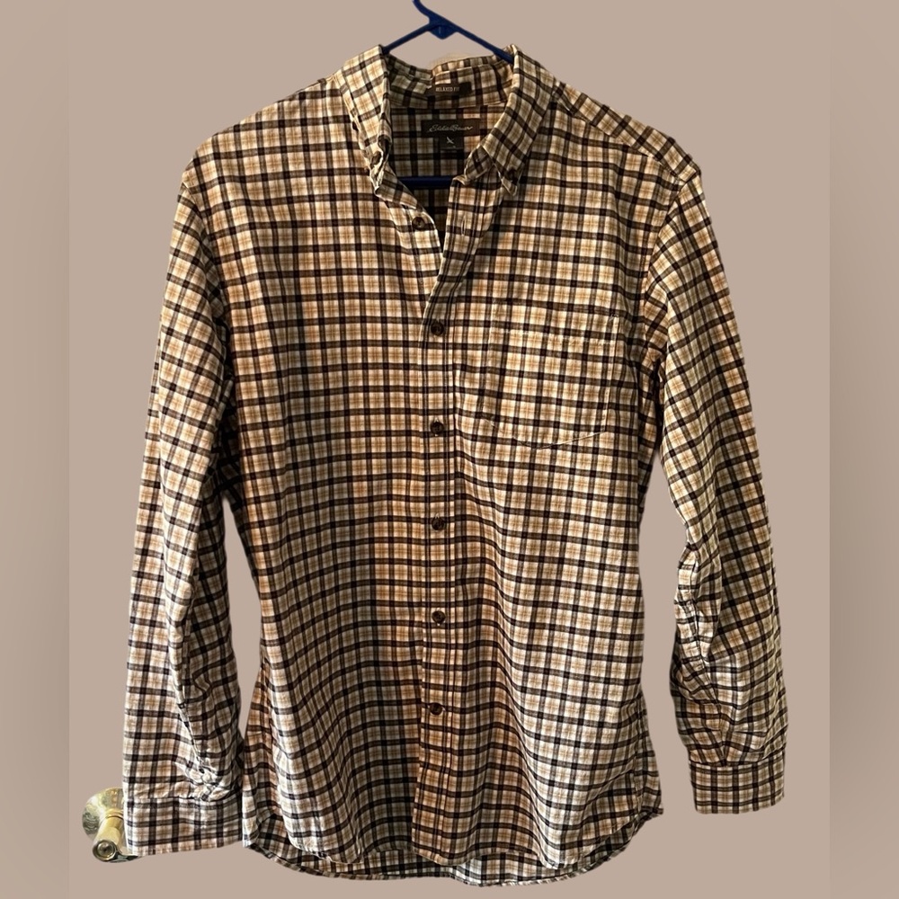 Plaid Brown Men's Shirt